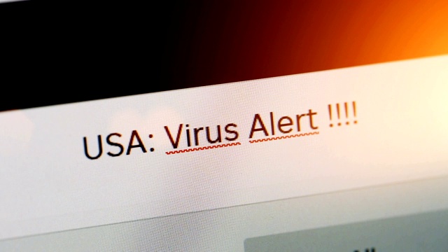 在网络浏览器的地址或搜索栏上输入美国病毒警报视频素材