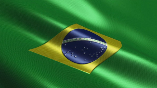 巴西国旗高细节-循环股票视频视频下载