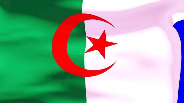 清除阿尔及利亚过渡旗4K 60fps视频下载