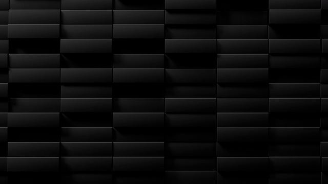 黑色抽象几何砖墙的三维动画视频下载