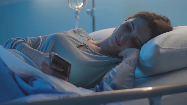 病人,躺,医院,智能手机视频素材