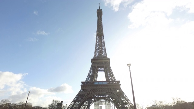 埃菲尔铁塔的景色。巴黎视频素材