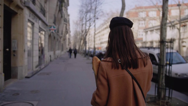 巴黎,街道,都市风景,侧面视角视频素材