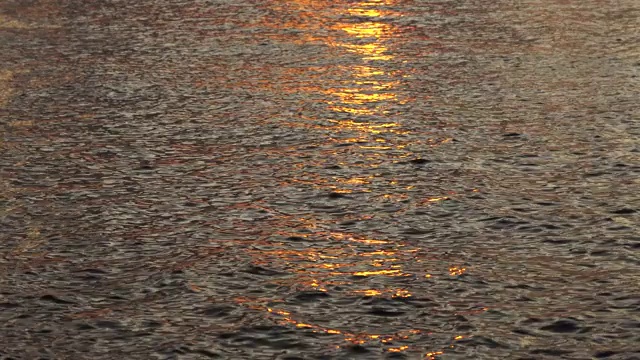 夕阳西下时，泰国帕岸岛的海浪视频素材