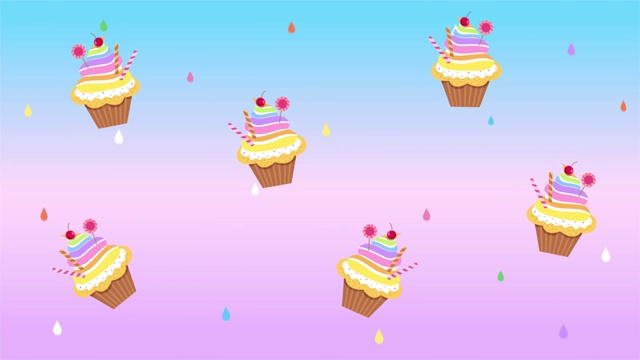 彩虹蛋糕背景视频素材