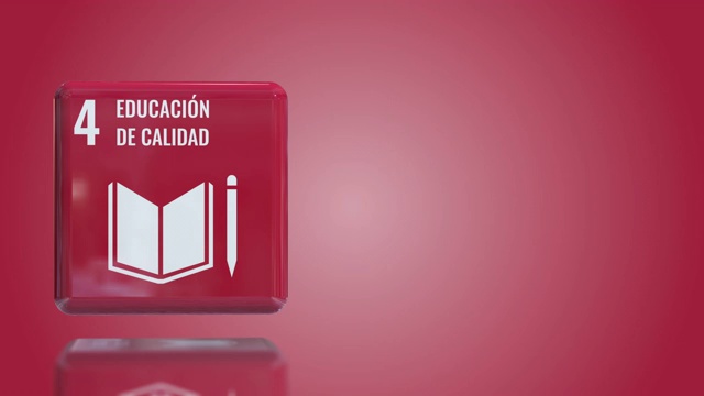 西班牙语4优质教育3D盒可持续发展目标2030年与复制空间视频下载