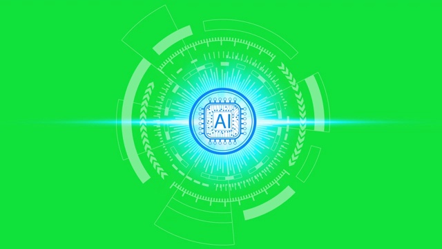 动画手触人工智能(AI)技术图标通过网络连接，人工智能技术概念视频下载