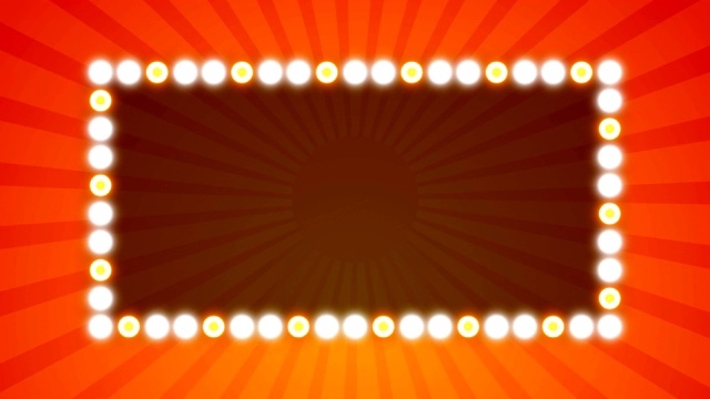 亮橙色的Boom背景灯泡。视频素材