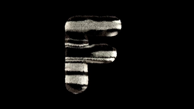 动画毛茸茸的动物园斑马的文字字体F视频素材