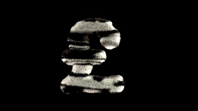 动画毛茸茸的动物园斑马文本字体GBP视频素材