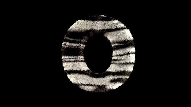 动画毛茸茸的动物园斑马的文本字体O视频素材