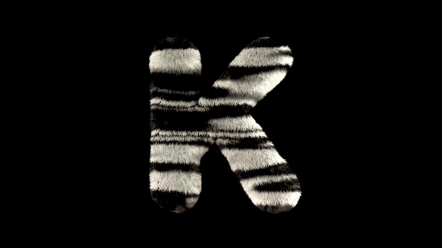 动画毛茸茸的动物园斑马的文本字体K视频素材