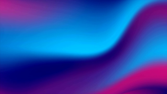 蓝色紫色氖光滑液体波抽象运动背景视频素材