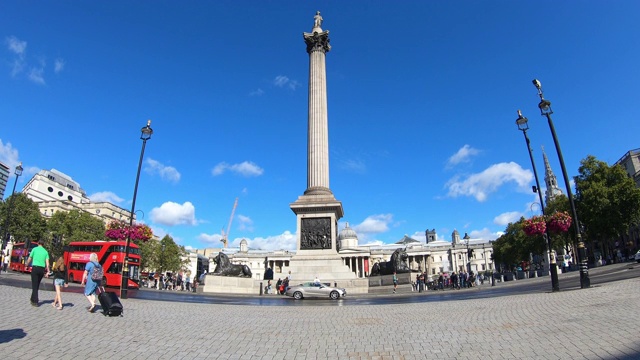 伦敦的特拉法加广场视频下载