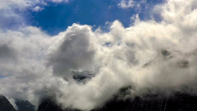 山云顶景景观。挪威美丽的自然景观视频素材
