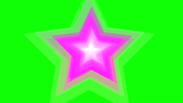 绿色背景与移动的星星视频下载