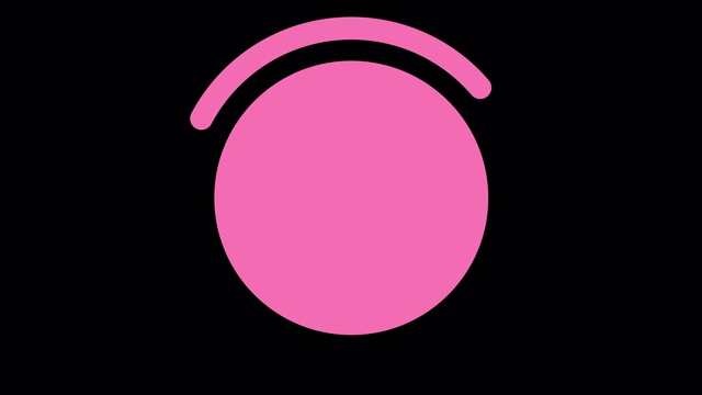 动画旋转粉红圆过渡在白色和黑色的背景。视频下载