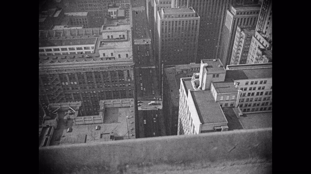 1950年-高角度的市中心芝加哥，伊利诺斯州美国视频素材