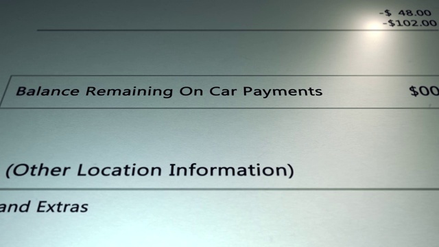一般贷款-剩余余额对一般汽车付款-零余额-债务概念视频下载