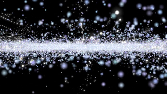 抽象运动背景闪烁白色粒子。闪闪发光的粒子与散景视频下载