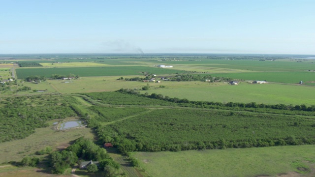 美国德克萨斯州绿色农田鸟瞰图视频素材