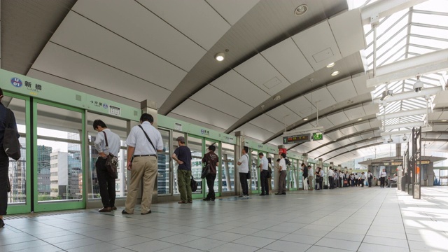 东京最繁忙地铁站的早高峰时段——一段时间流逝剪辑视频下载