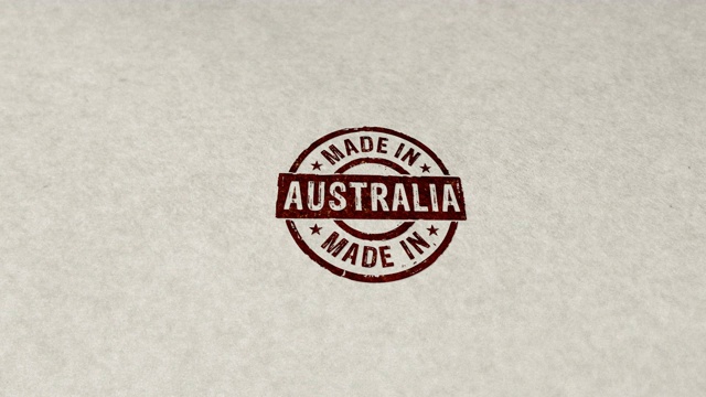 澳大利亚制作的邮票和循环印花动画视频素材