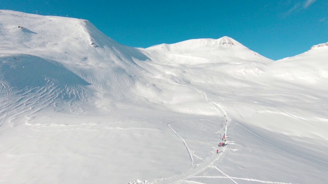 滑雪胜地空中视频素材