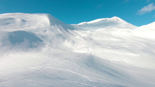 滑雪胜地空中视频素材
