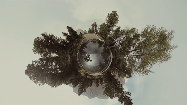 POV汽车驾驶360摄像头在白云石:山口视频素材