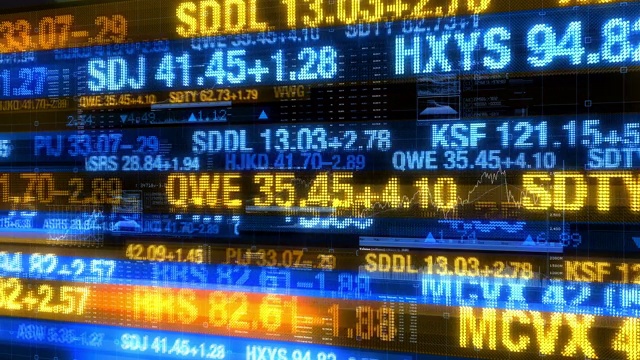 股票市场股票行情-数字数据显示背景视频下载