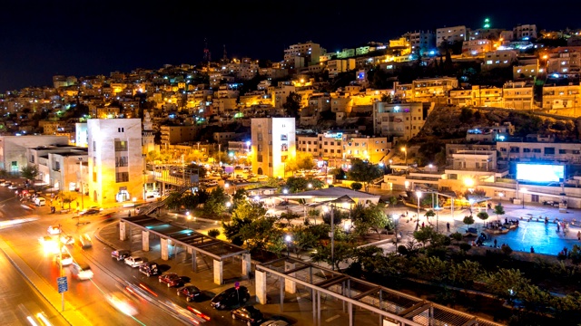鸟瞰图安曼城，约旦的首都视频下载