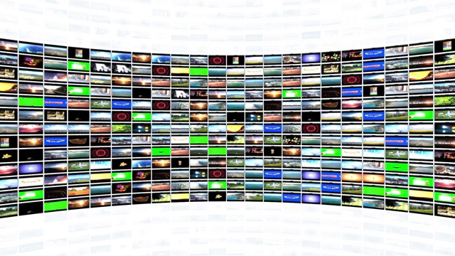 多媒体电视墙动画，无缝循环，衬白视频下载
