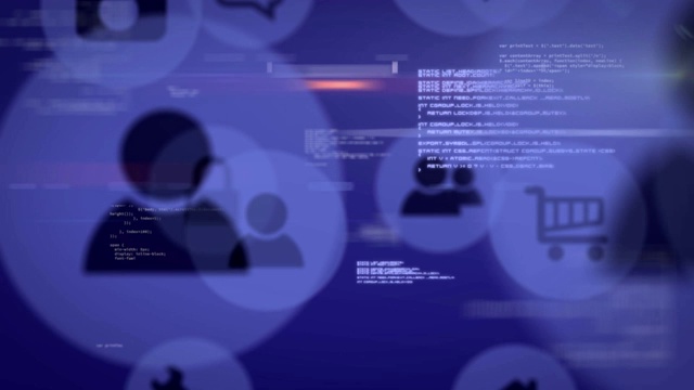 紫色背景中的数据动画视频素材
