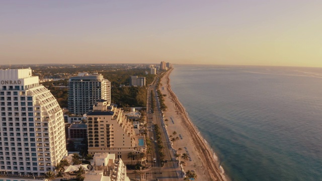 WS风景迈阿密海滩和大西洋，迈阿密，佛罗里达，美国视频素材