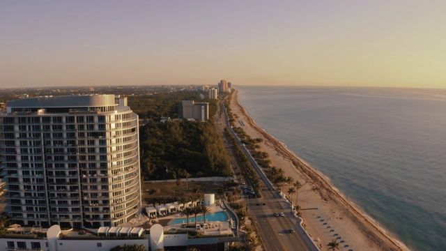 风景优美的大西洋和迈阿密海滩，迈阿密，佛罗里达，美国视频素材