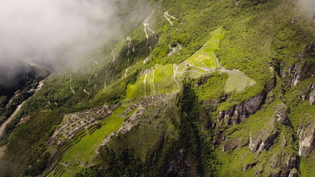 马丘比丘秘鲁航拍v9鸟瞰古代遗迹视频素材
