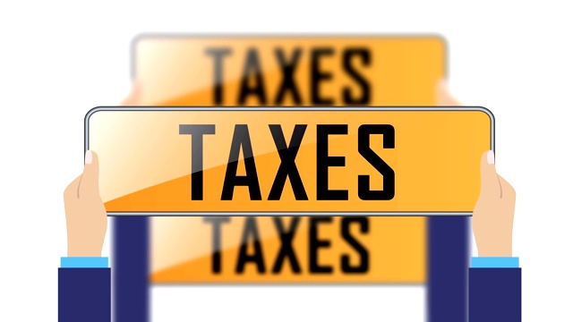 税收-标语上的文字。财税视频视频下载