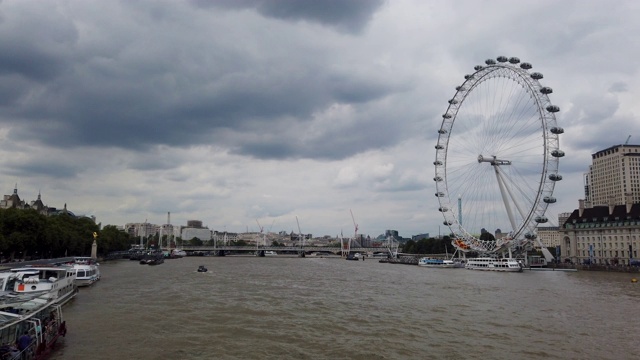 伦敦泰晤士河，英国，英国视频下载