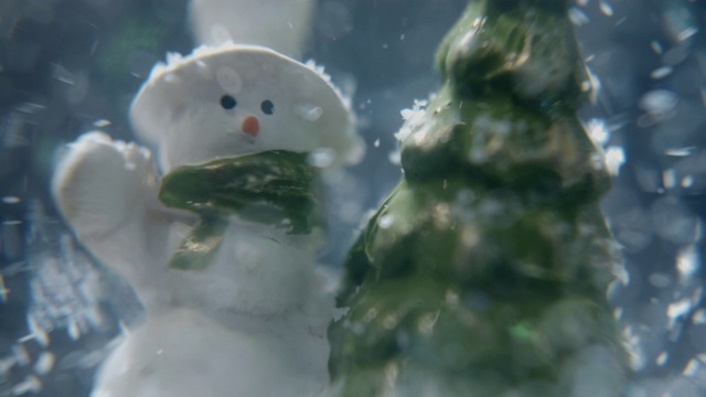 圣诞雪花球的慢镜头，特写视频购买