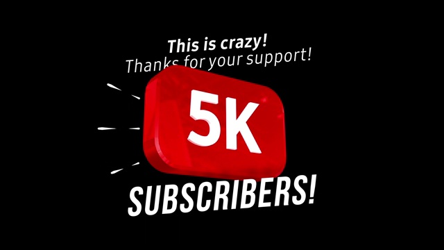 5000名粉丝感谢你的视频。为5000个社交媒体好友、粉丝或订阅者举办特别的5000用户目标庆祝活动视频下载
