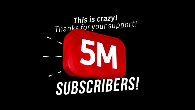 500万粉丝感谢你的视频。为500万社交媒体朋友、粉丝或订阅者举办特别的5M用户目标庆祝活动视频下载
