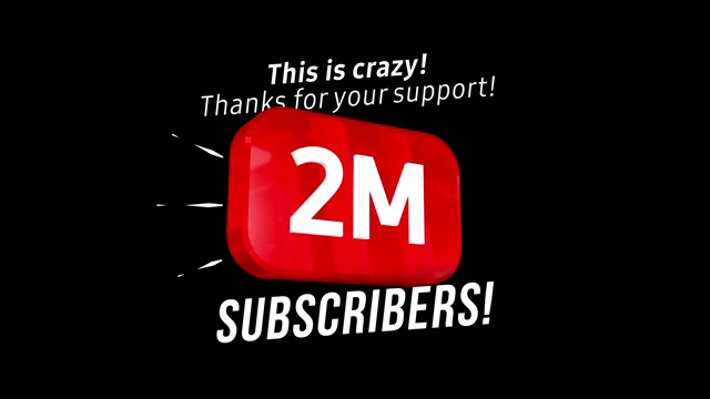 200万粉丝感谢你的视频。为200万社交媒体好友、粉丝或订阅者庆祝200万用户目标视频下载