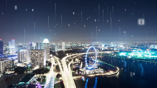 矩阵智慧城市视频素材