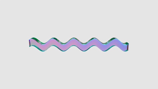 彩虹渐变抽象形状三维渲染运动视频素材