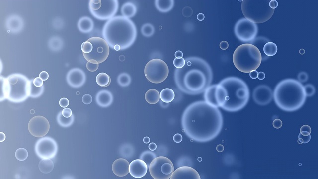 4k气泡在蓝色背景的水视频素材