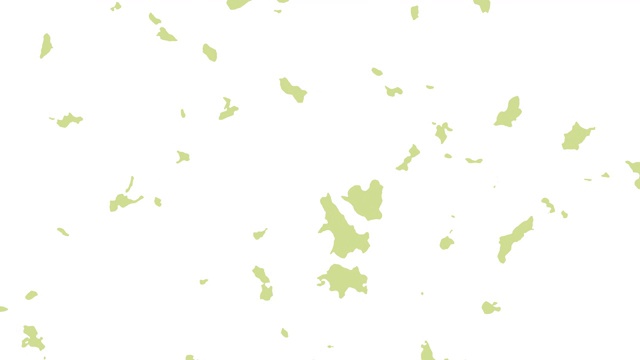 绿色形状在白色背景上移动的抽象动画。无缝循环动画背景，壁纸。视频素材