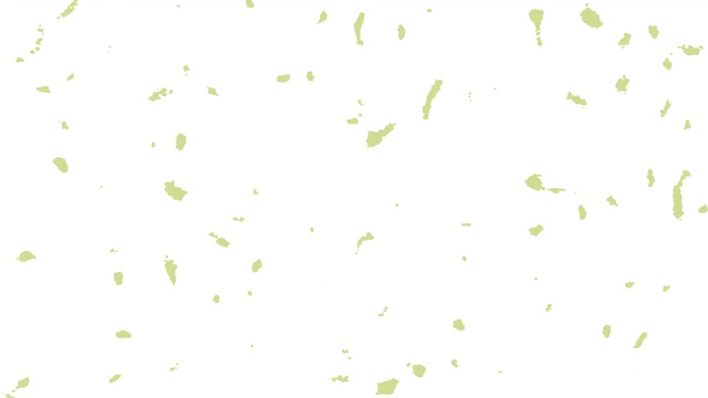 绿色形状在白色背景上移动的抽象动画。无缝循环动画背景，壁纸。视频素材