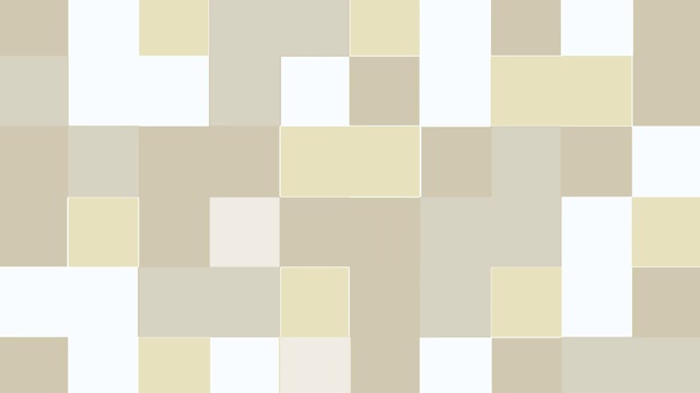 灰色和黄色块形状在白色背景上移动的抽象动画。循环动画背景，壁纸。视频素材