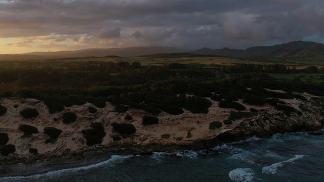 夏威夷柔和的风景在日落视频下载